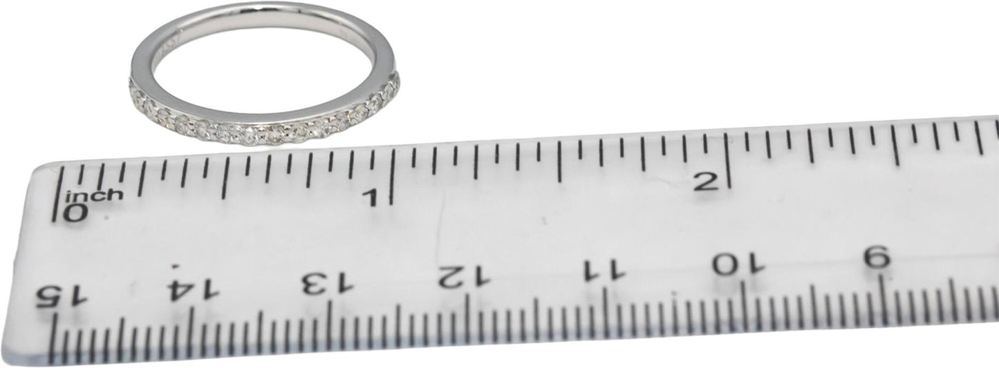 IGI Certified 14k White Gold Round Diamond Anniversary Band Ring .33CT Size 7