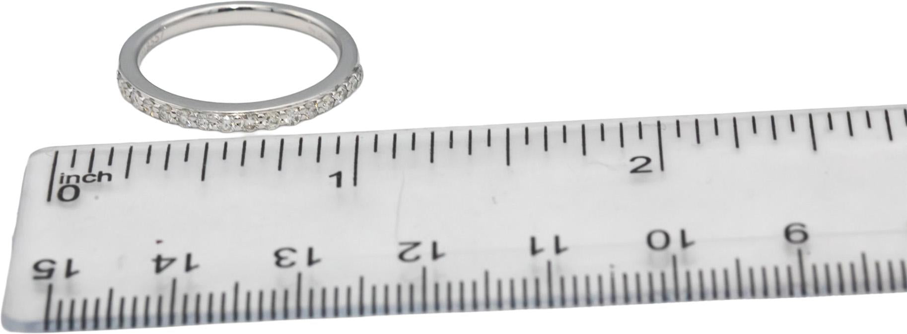 IGI Certified 14k White Gold Round Diamond Anniversary Band Ring .33CT Size 7