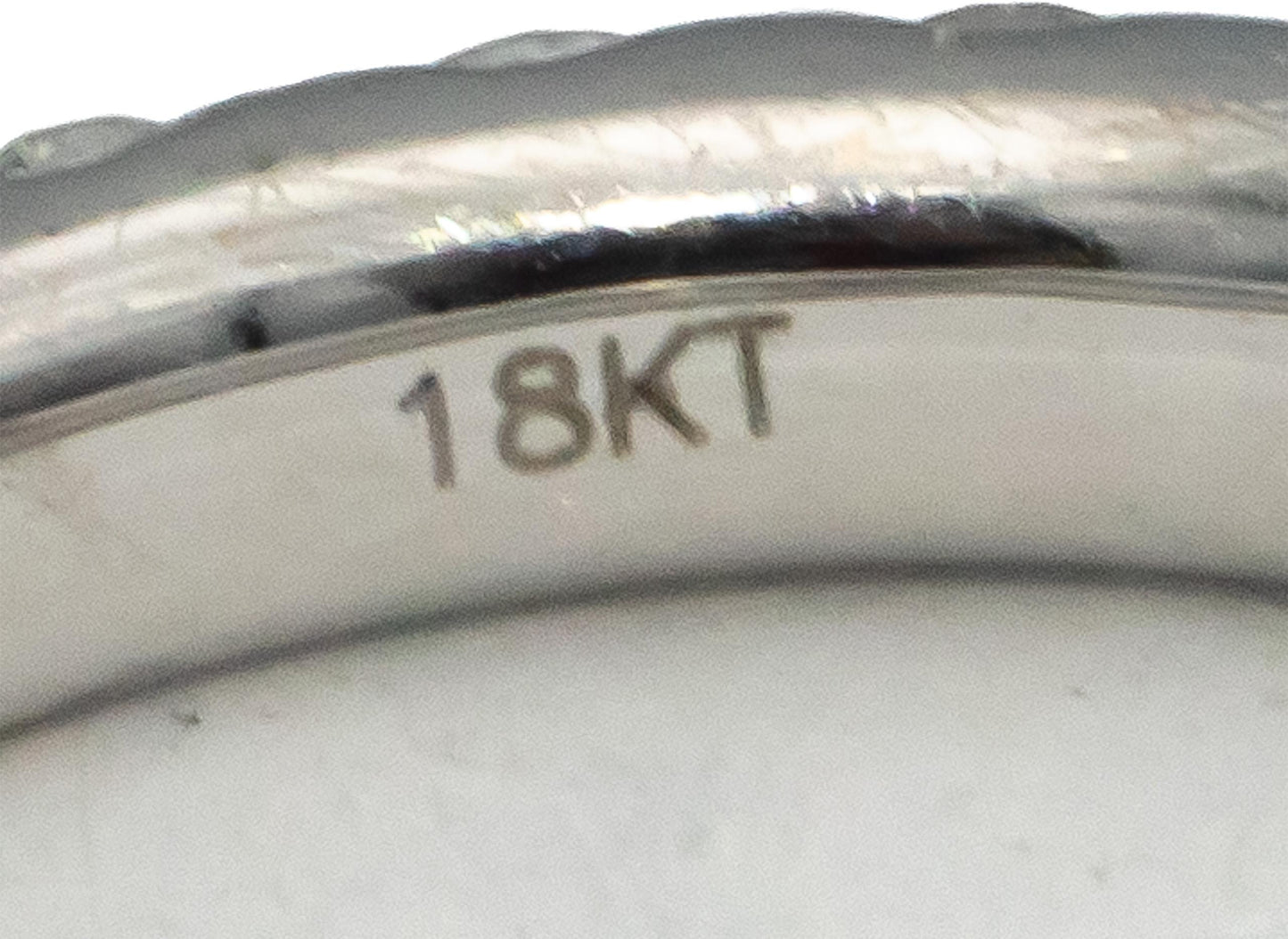 ODELIA 18k White Gold VS Round Diamond Semi-Eternity Band Ring 1.20CT Size 6.5