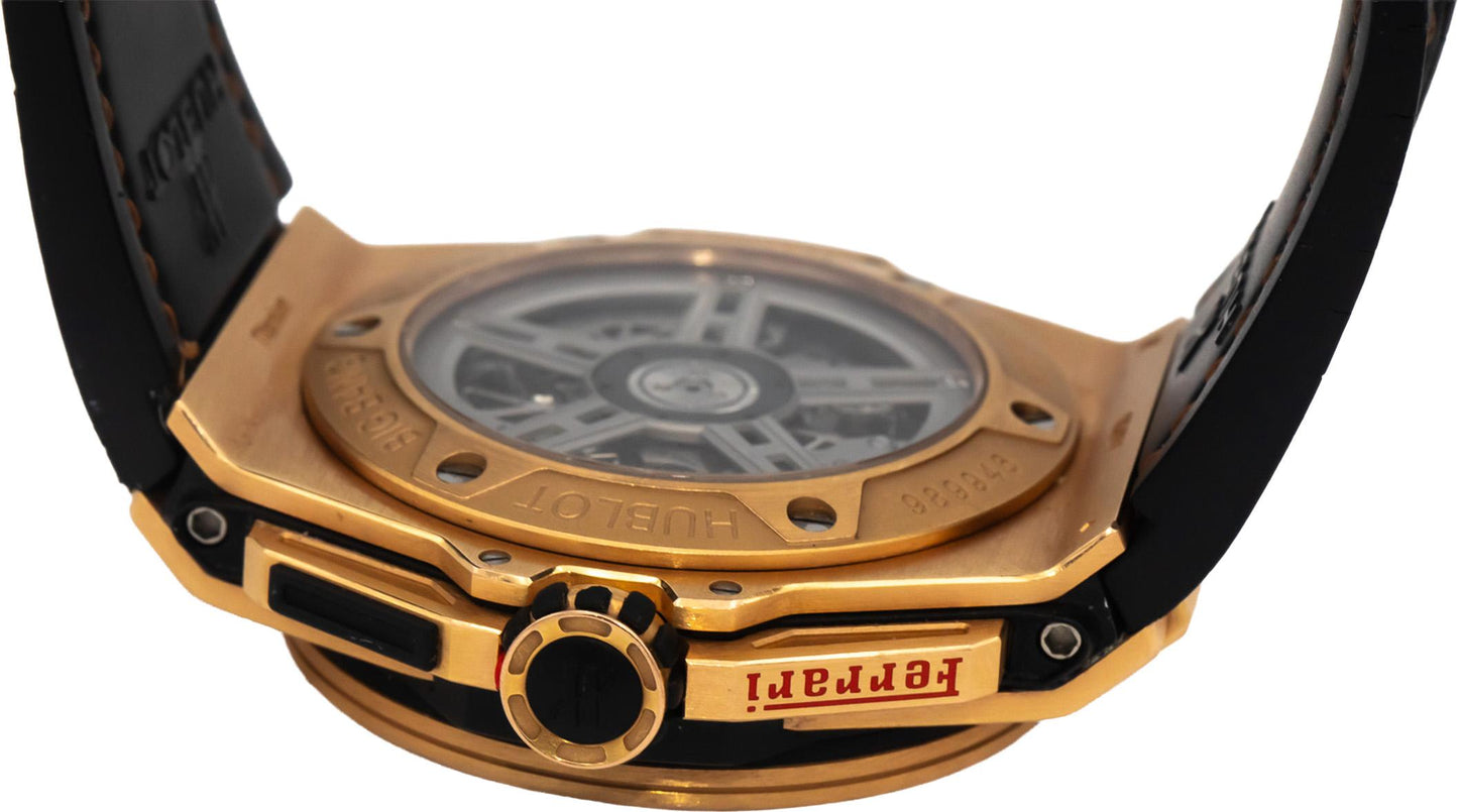 HUBLOT Big Bang Unico Ferrari 18k King Gold Limited Edition Watch w/ Winder