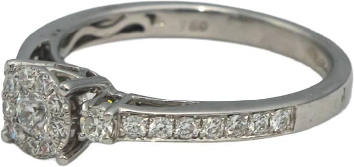 18k White Gold VS Round Diamond Engagement Ring 0.70CT Size 7