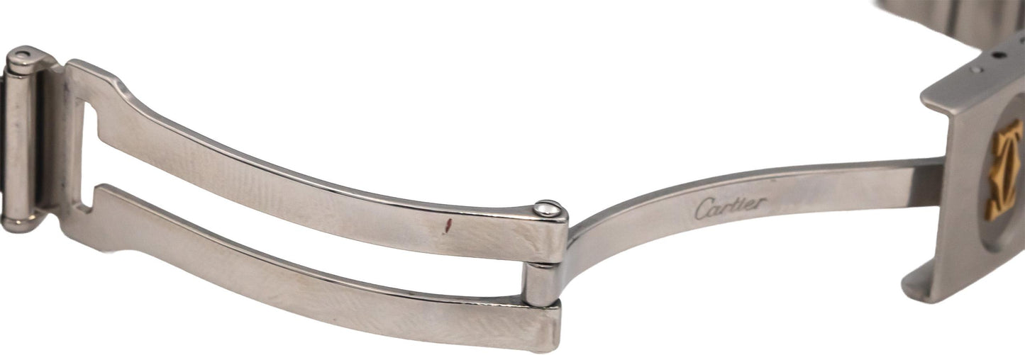 CARTIER Santos Carree Stainless Steel 18k Gold Automatic Watch 29mm Ref 2671