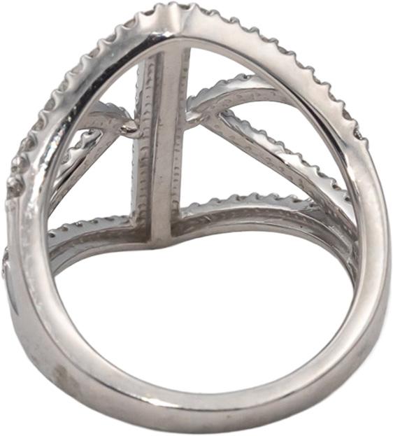 VERA WANG LOVE 10k White Gold Round Diamond Cocktail Ring 0.75CT Size 7