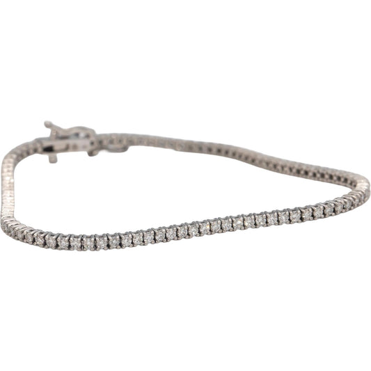 14k White Gold Round Diamond Tennis Bracelet 1.61CT