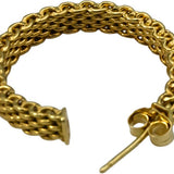 TIFFANY & CO. 18k Yellow Gold Somerset Mesh Hoop Earrings
