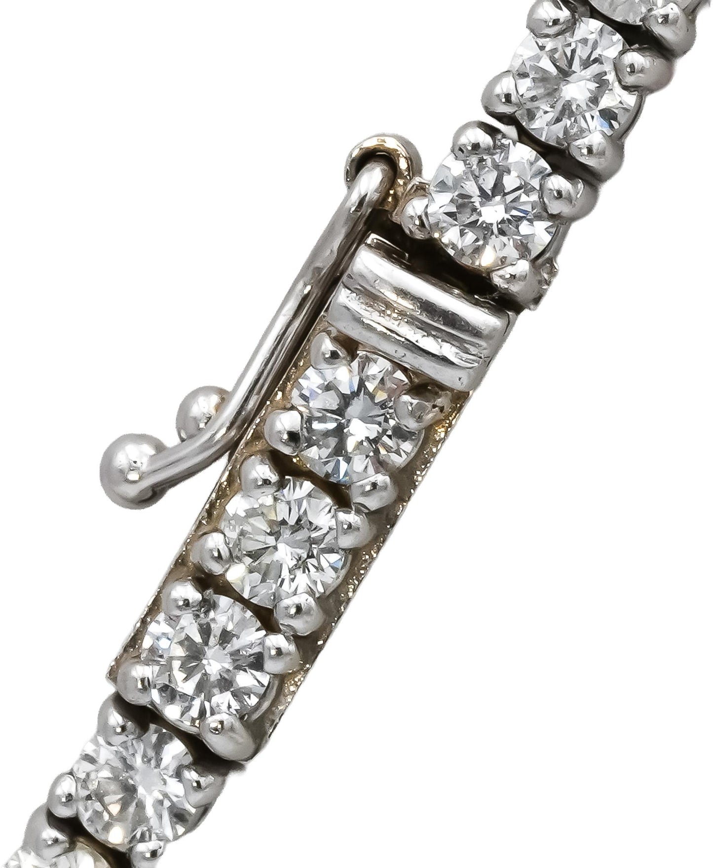18k White Gold VS Round Diamond Tennis Necklace 14.94CT