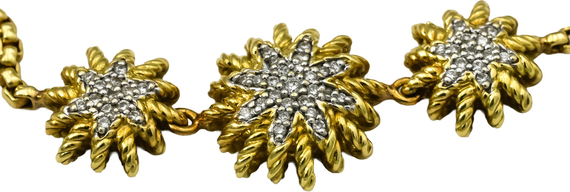 DAVID YURMAN 18k Yellow Gold Diamond Station Bolo Bracelet .15CT 3200 Retail