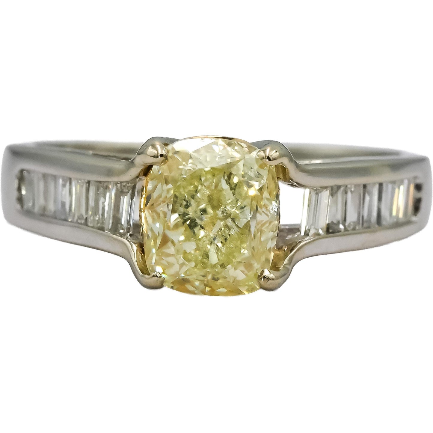 GIA Certified 18k White Gold Diamond Engagement Ring 2.71CT Size 7