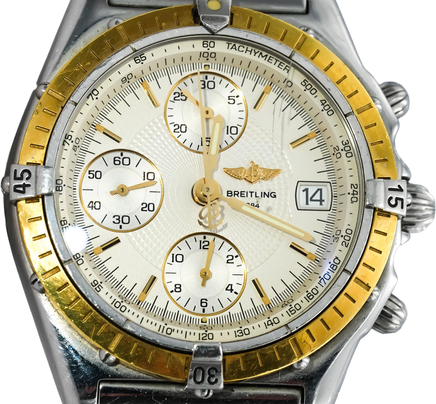 BREITLING 18k Gold Stainless Steel Chronomat Vitesse Automatic Watch D13050
