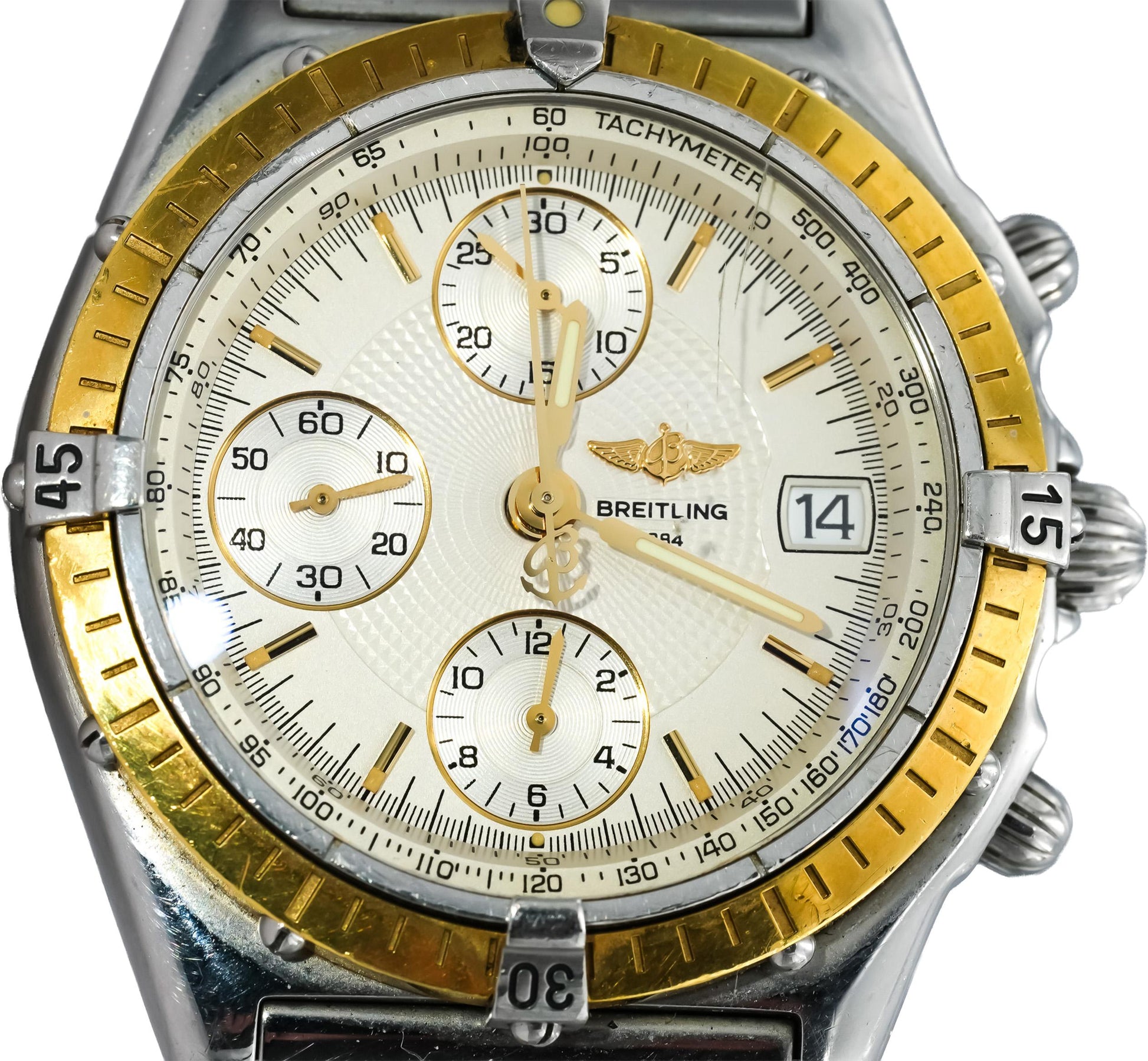 BREITLING 18k Gold Stainless Steel Chronomat Vitesse Automatic Watch D13050