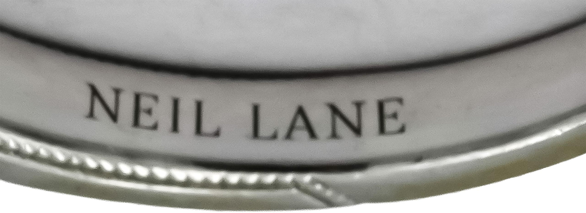 NEIL LANE 14k White Gold VS Diamond Filigree Band Ring 0.22CT Size 6.75