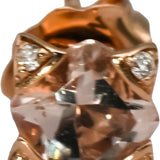LE VIAN 14k Rose Gold Morganite Stud Earrings w/ Diamond Accents