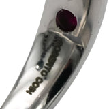 ROBERTO COIN 18k White Gold Diamond and Chalcedony Cocktail Ring Size 6.75