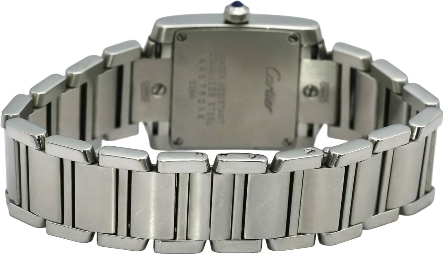 CARTIER Stainless Steel Tank Francaise Quartz Watch Ref 2384