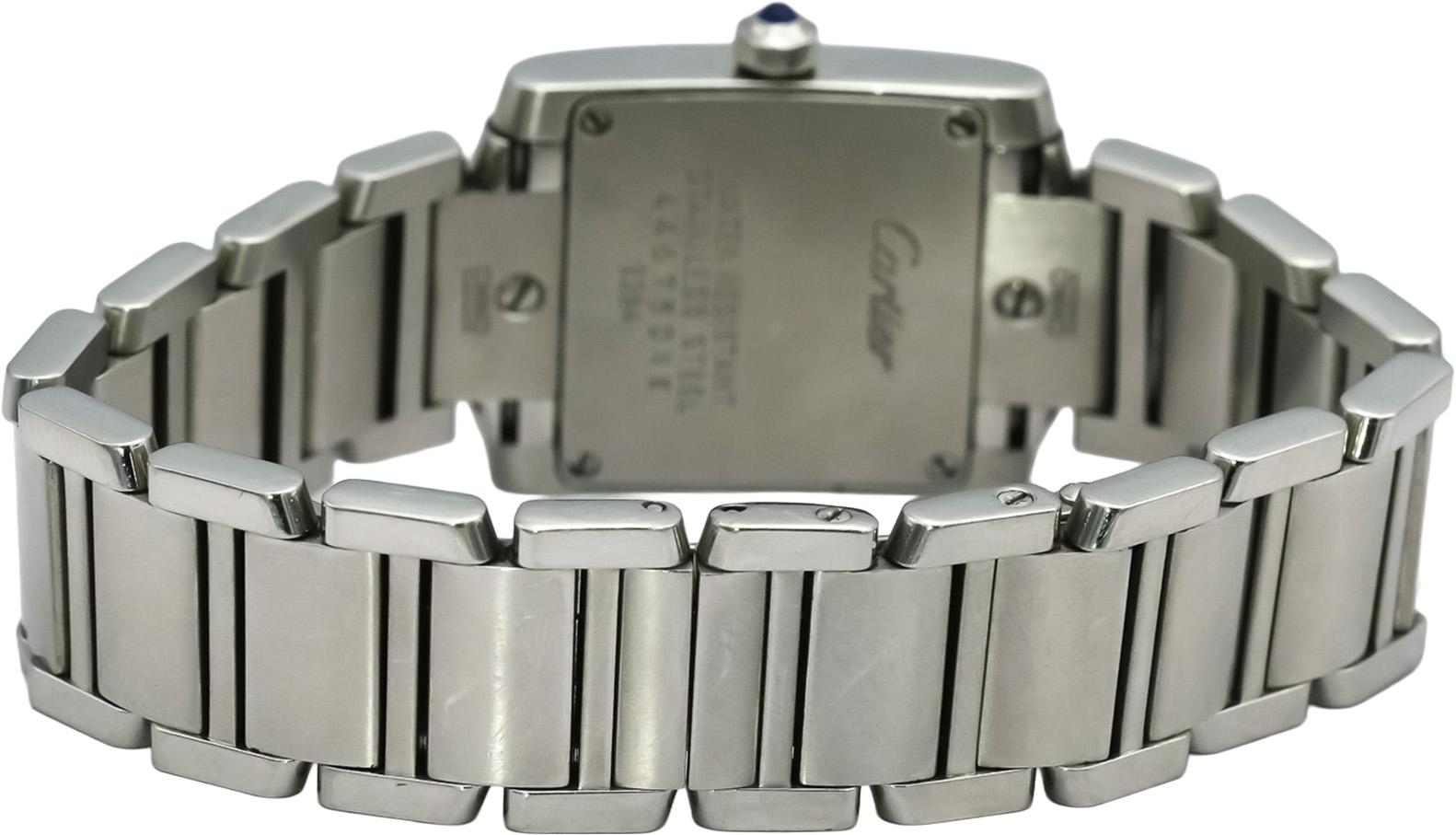 CARTIER Stainless Steel Tank Francaise Quartz Watch Ref 2384