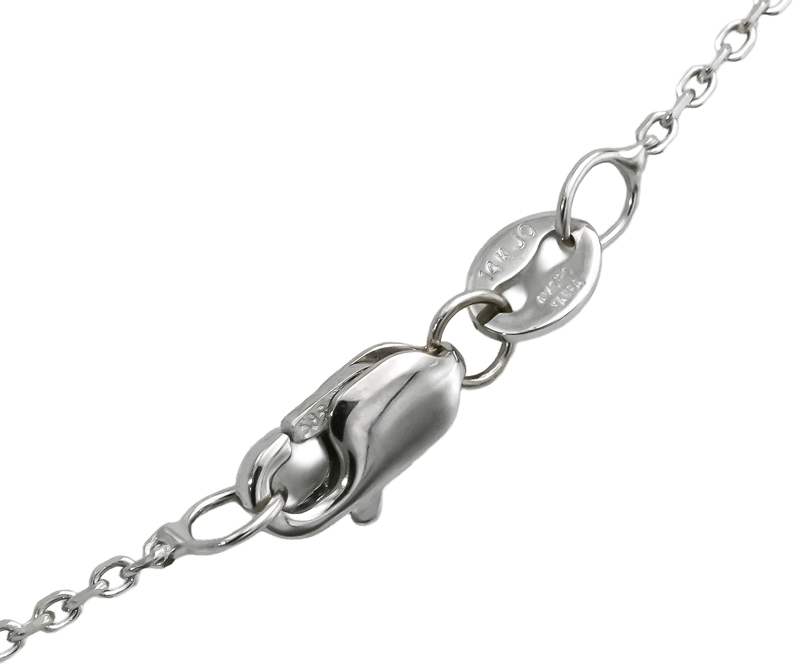 14k White Gold VS Round Lab-Grown Diamond Solitaire Pendant Necklace 2.51CT