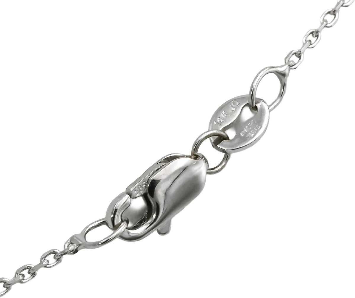 14k White Gold VS Round Lab-Grown Diamond Solitaire Pendant Necklace 2.51CT