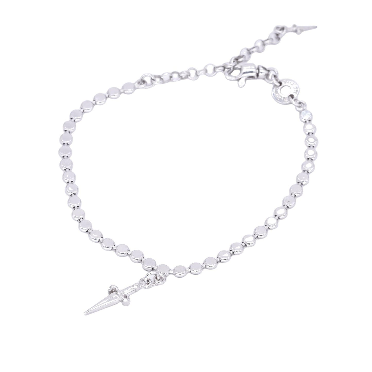 Cesare Paciotti Italy Sterling Silver Dagger Link Bracelet