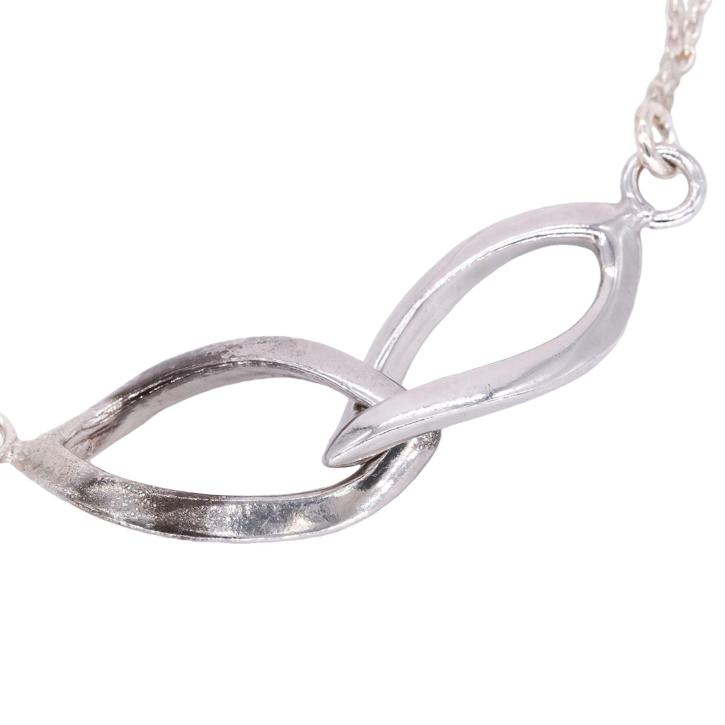 Sterling Silver Intertwining Fancy Link Bracelet