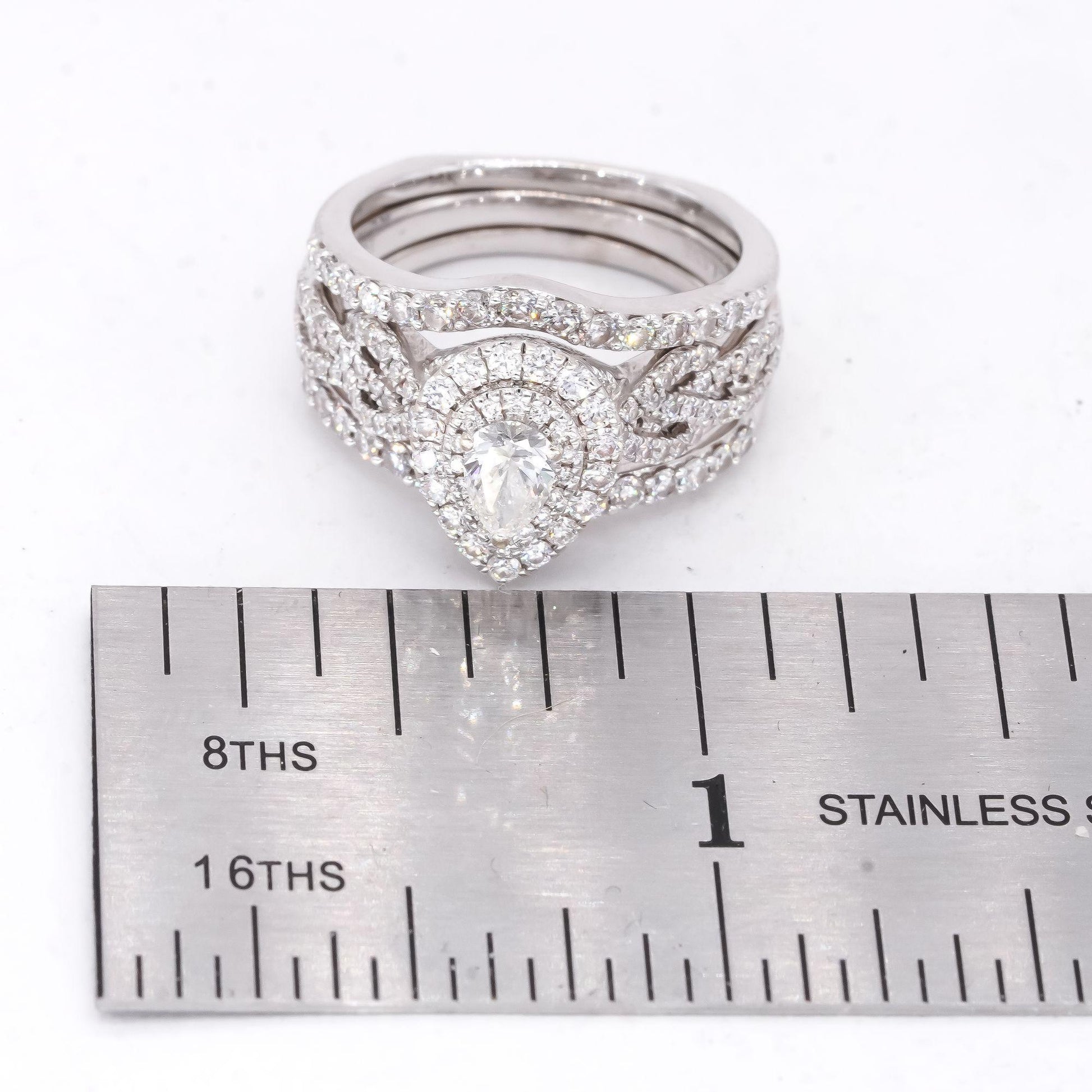 Neil Lane 14k White Gold 1.25ct VS Diamond Wedding Engagement Ring Size 6.25