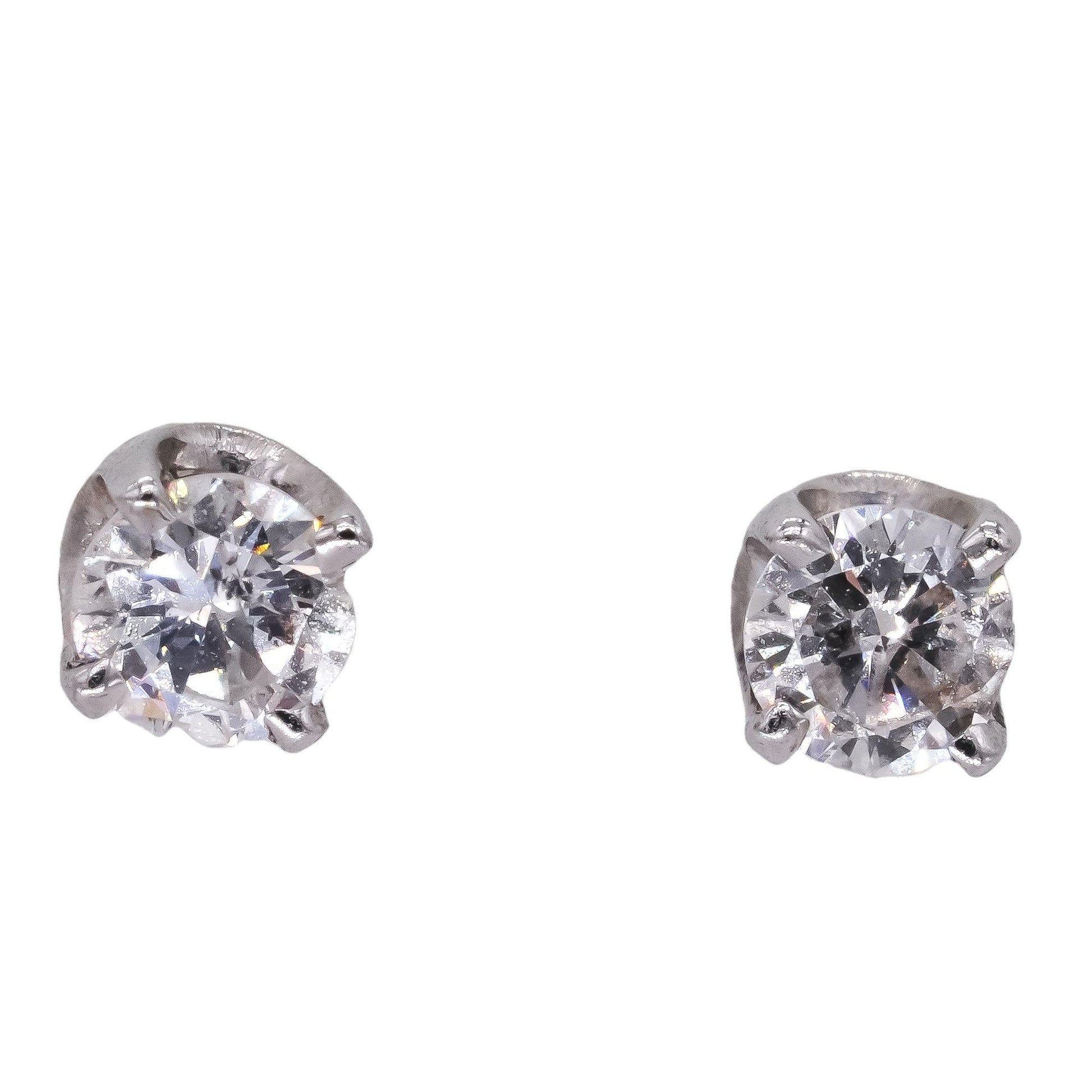 14k White Gold 0.50ct Diamond Stud Earrings