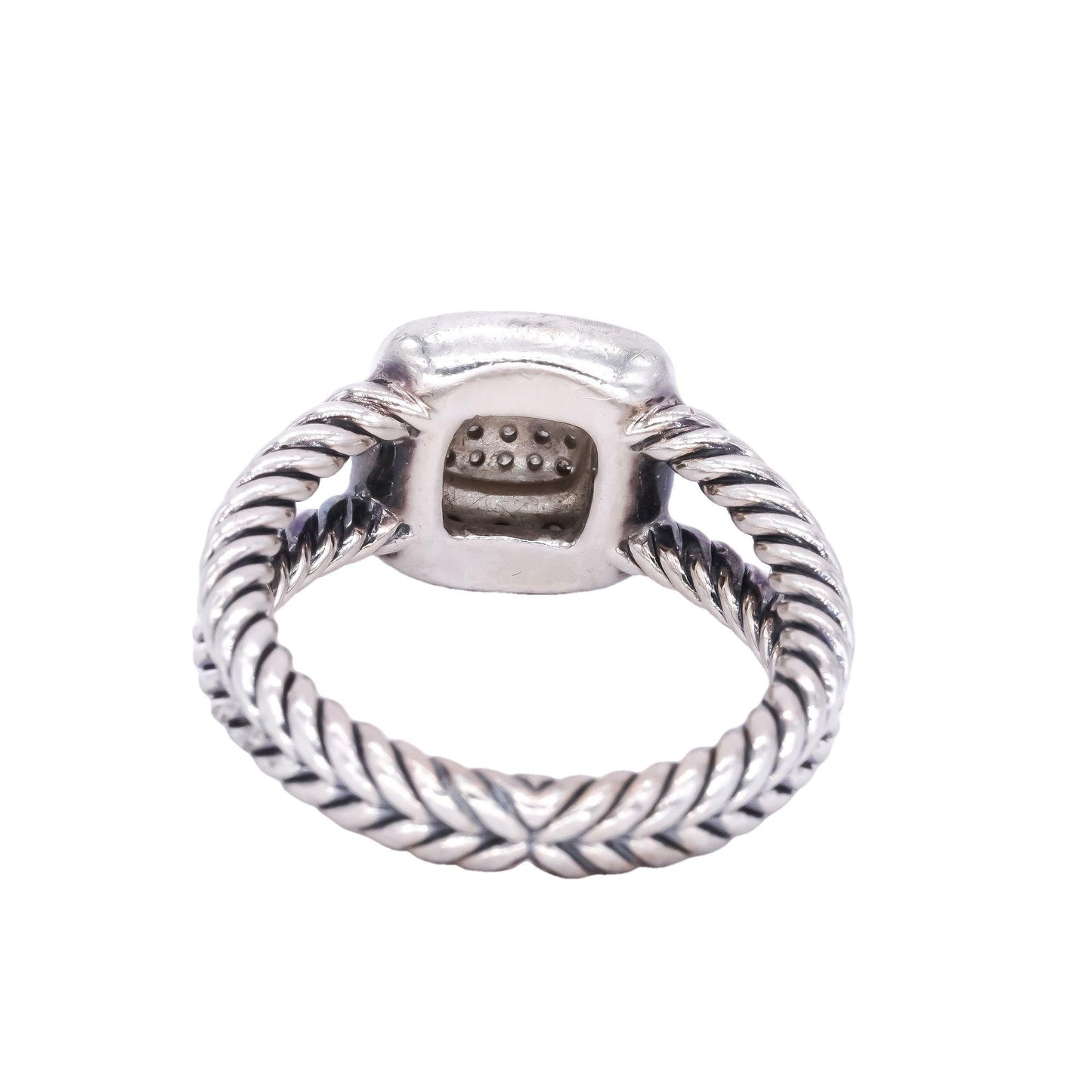 D. Yurman Sterling Silver 0.37CT VS Diamond Albion Cable Ring size 7 975 Retail