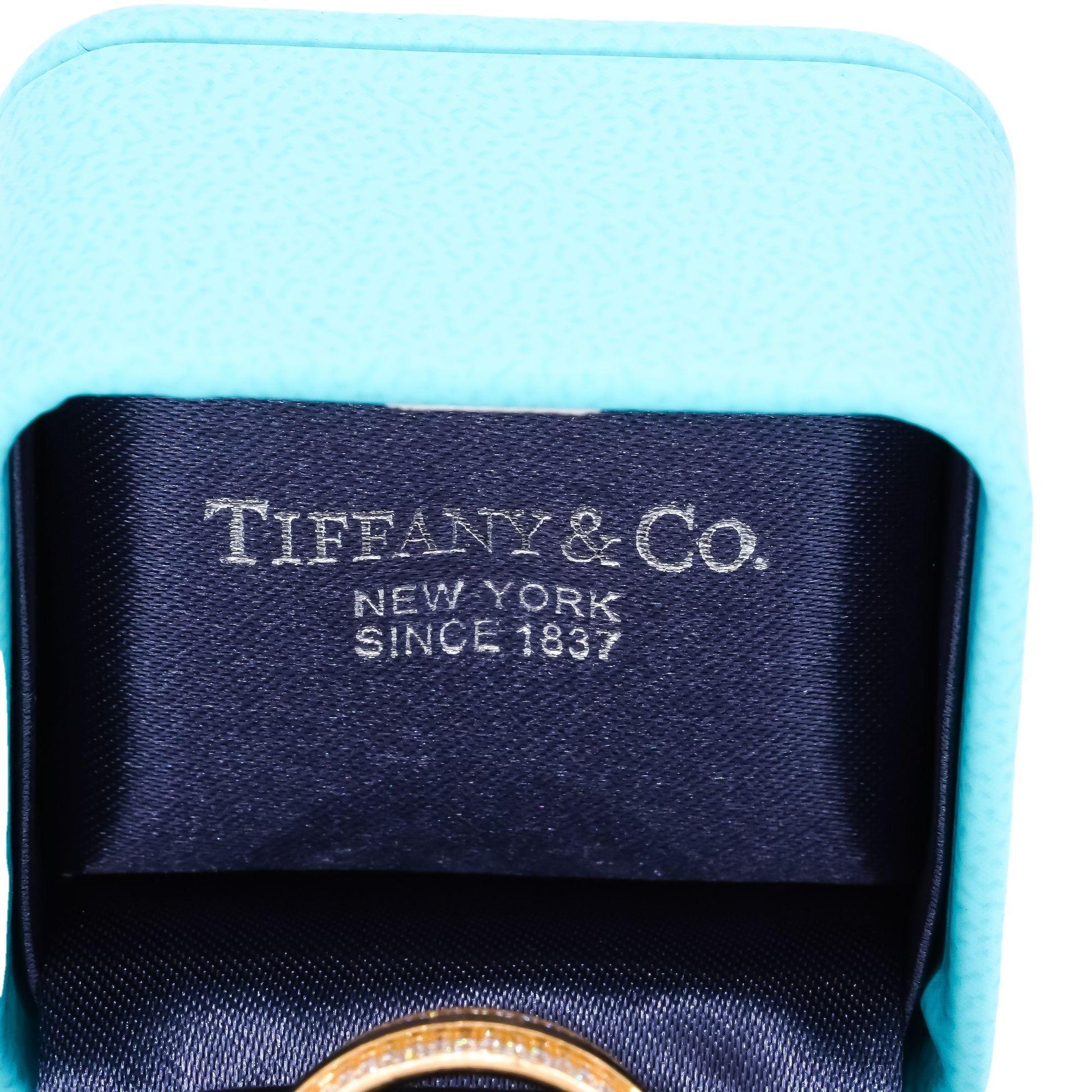 Tiffany & Co. 18k Gold 0.57CT Diamond T Pave Ring Size 6 w/ Box $10,300 retail