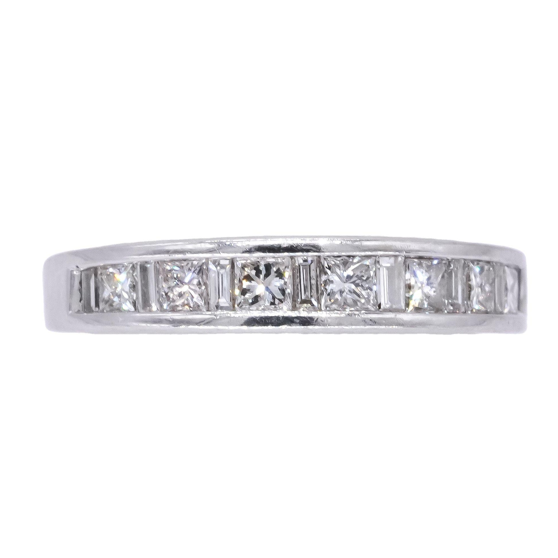 14k White Gold Jewelry 0.50CT VS Diamond Wedding Band Ring size 4.25