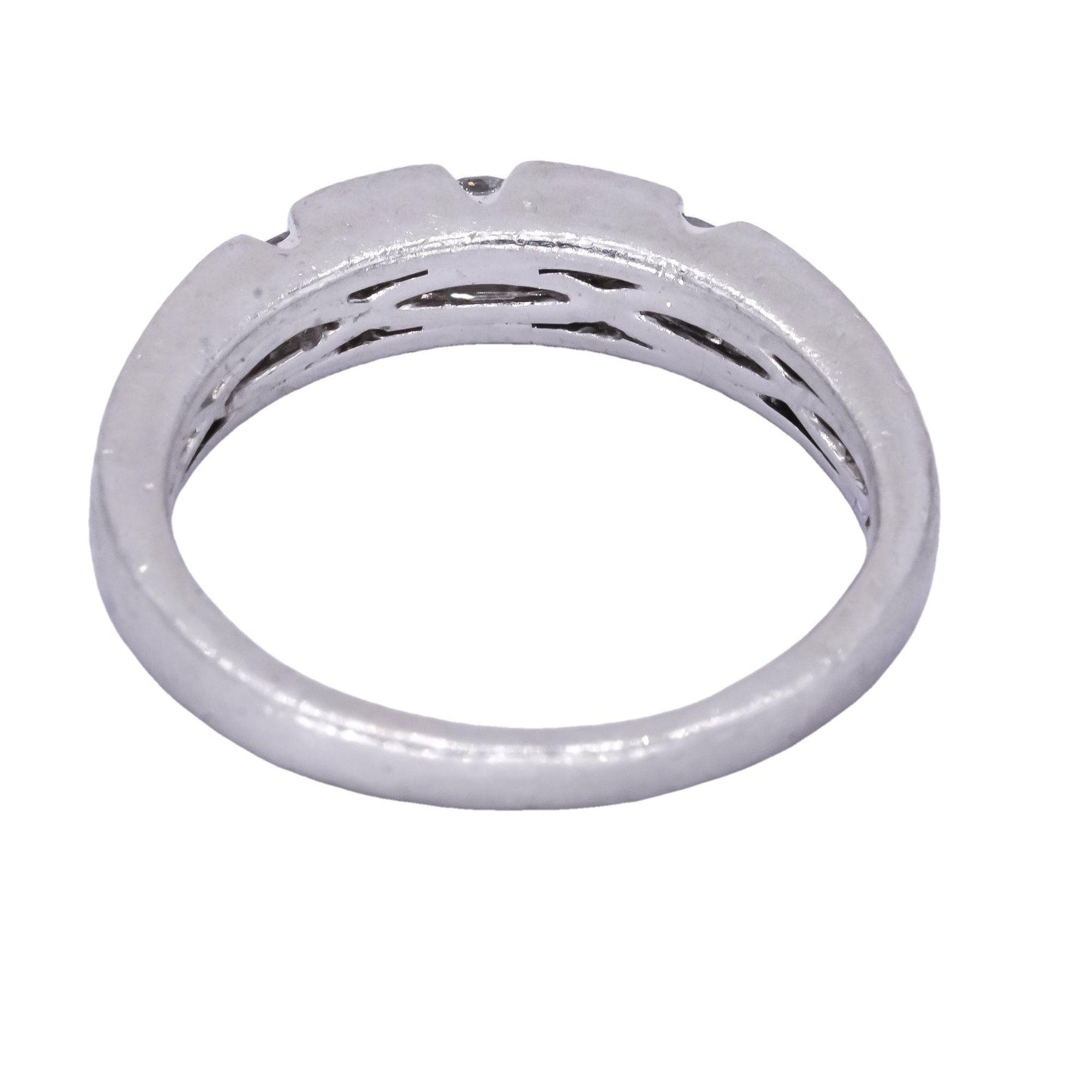 Platinum 0.50CT VS Diamond Wedding Band Stackable Ring size 5.5