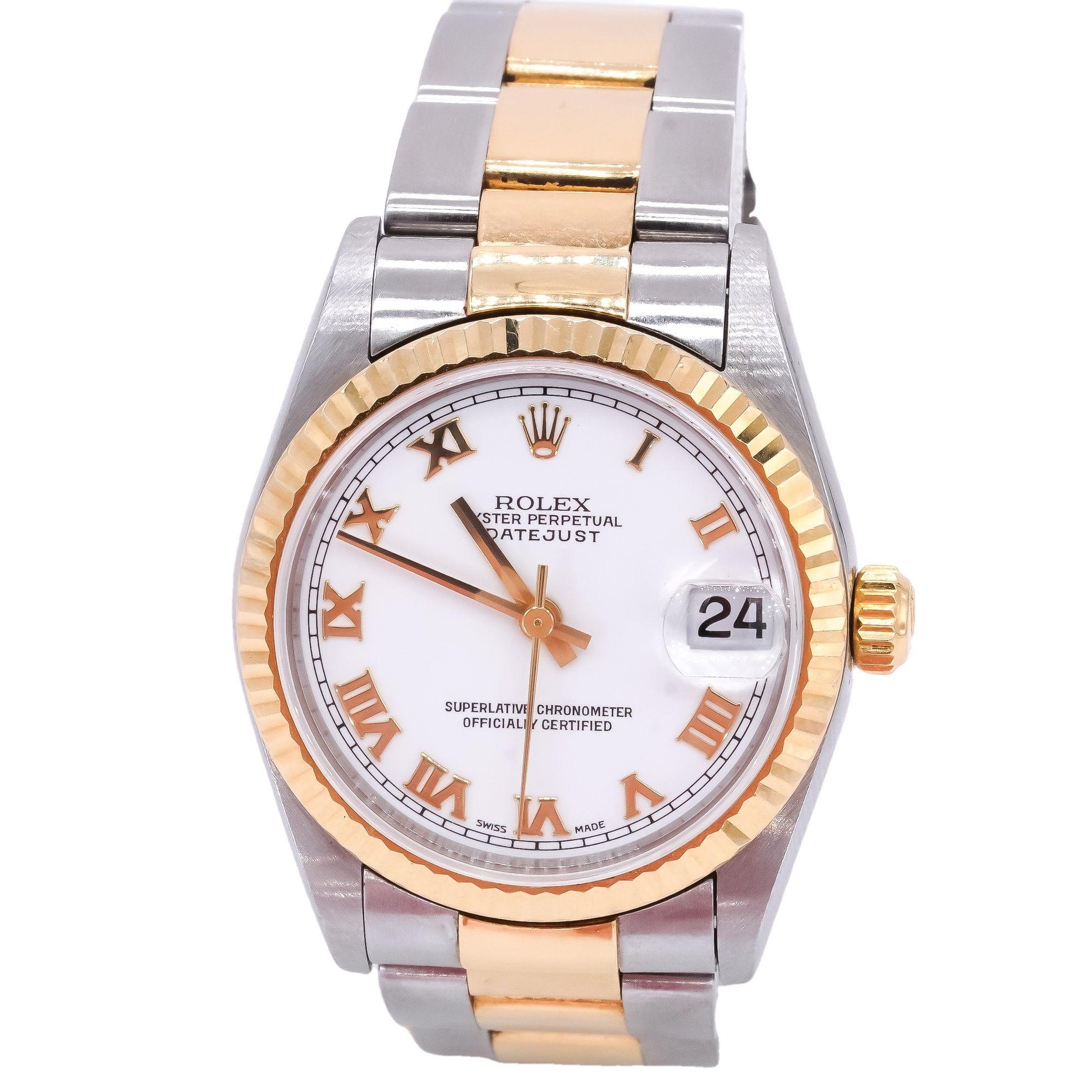 Rolex Datejust 78273 18k gold Stainless Steel White Dial 31mm Automatic Watch