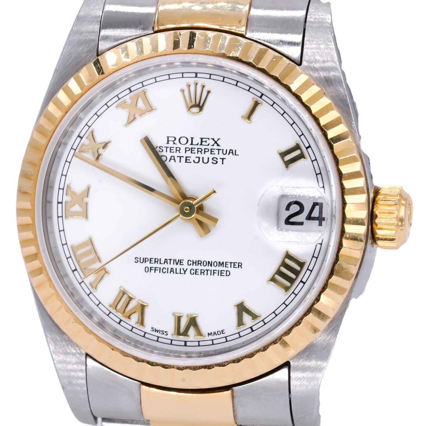 Rolex Datejust 78273 18k gold Stainless Steel White Dial 31mm Automatic Watch