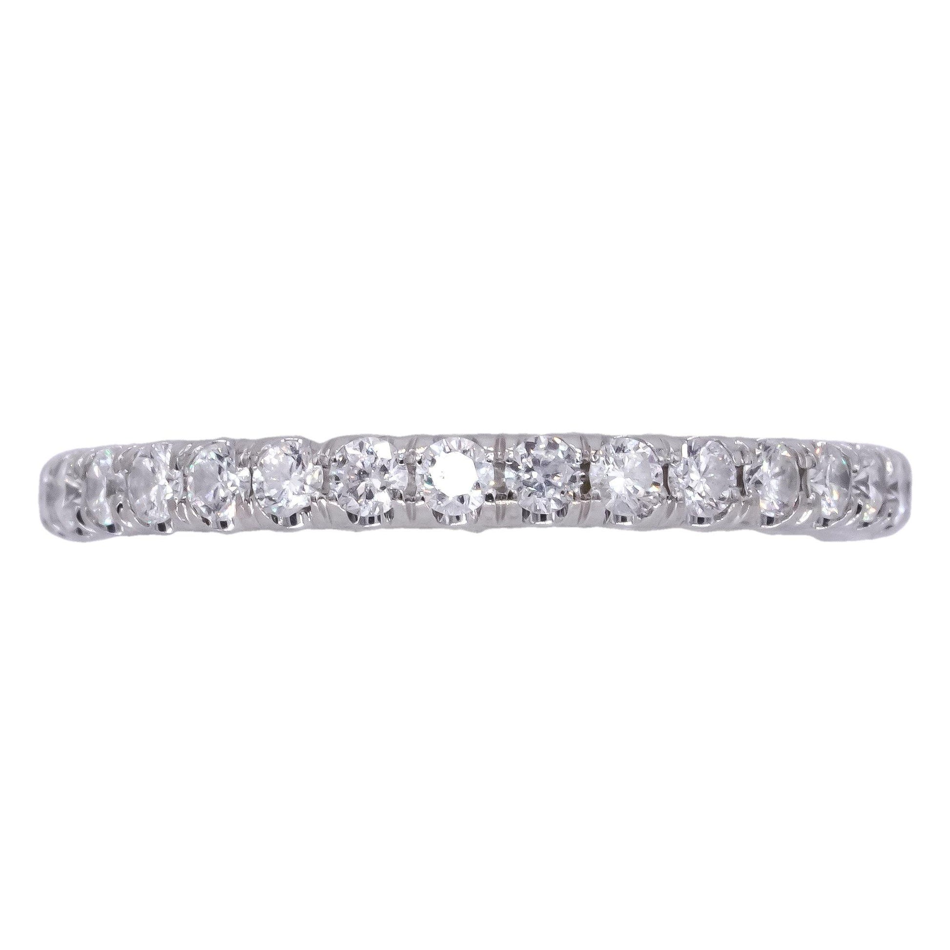 HOUSE OF BAGUETTES 14k White Gold 0.75CT VS Diamond Eternity Ring size 6.75