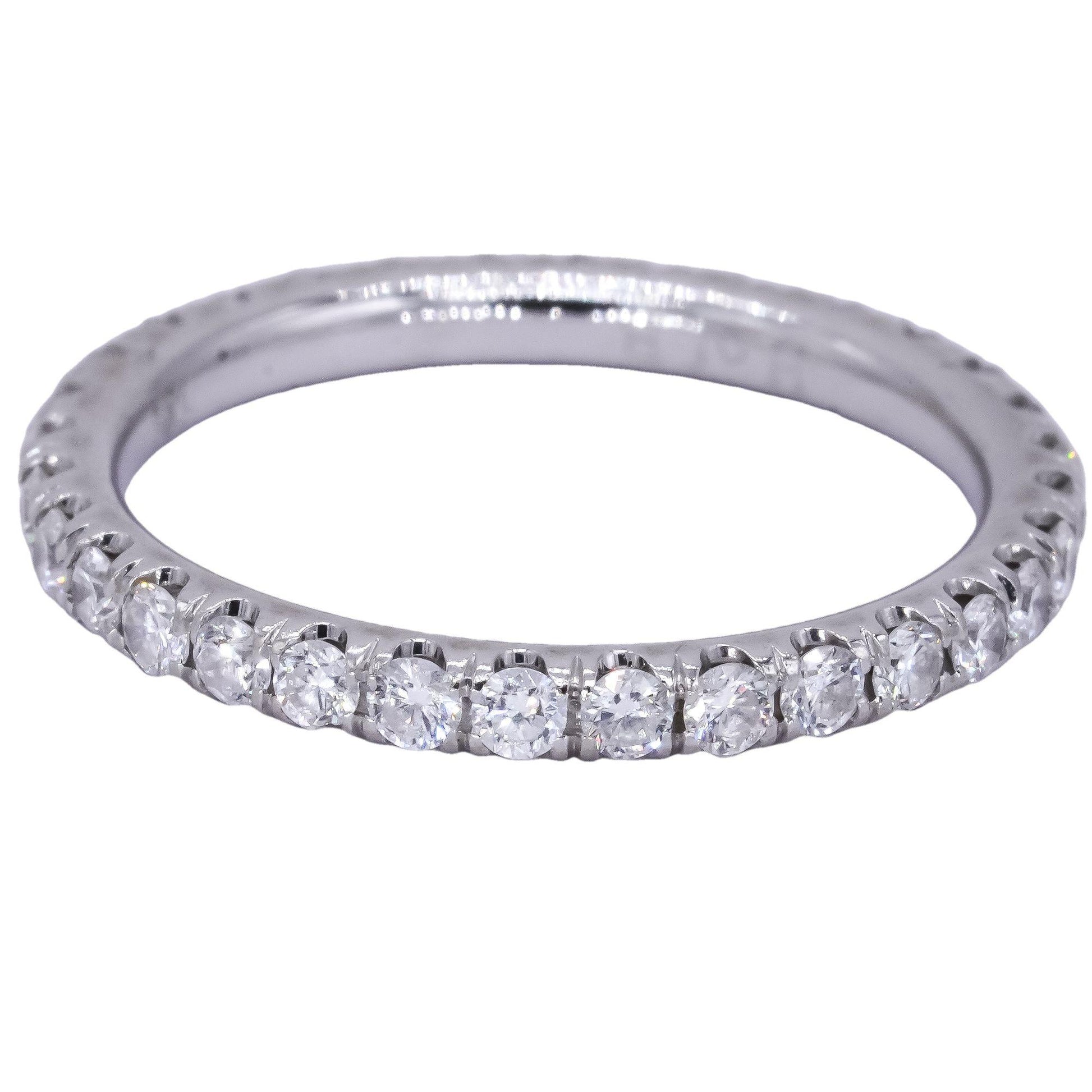 HOUSE OF BAGUETTES 14k White Gold 0.75CT VS Diamond Eternity Ring size 6.75