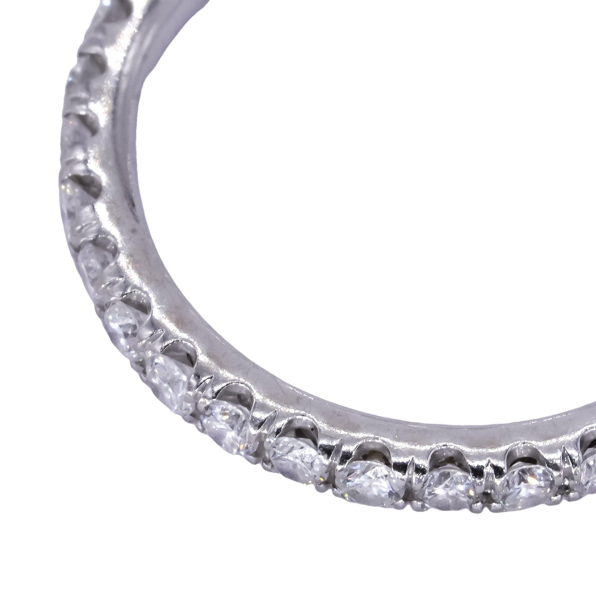 HOUSE OF BAGUETTES 14k White Gold 0.75CT VS Diamond Eternity Ring size 6.75