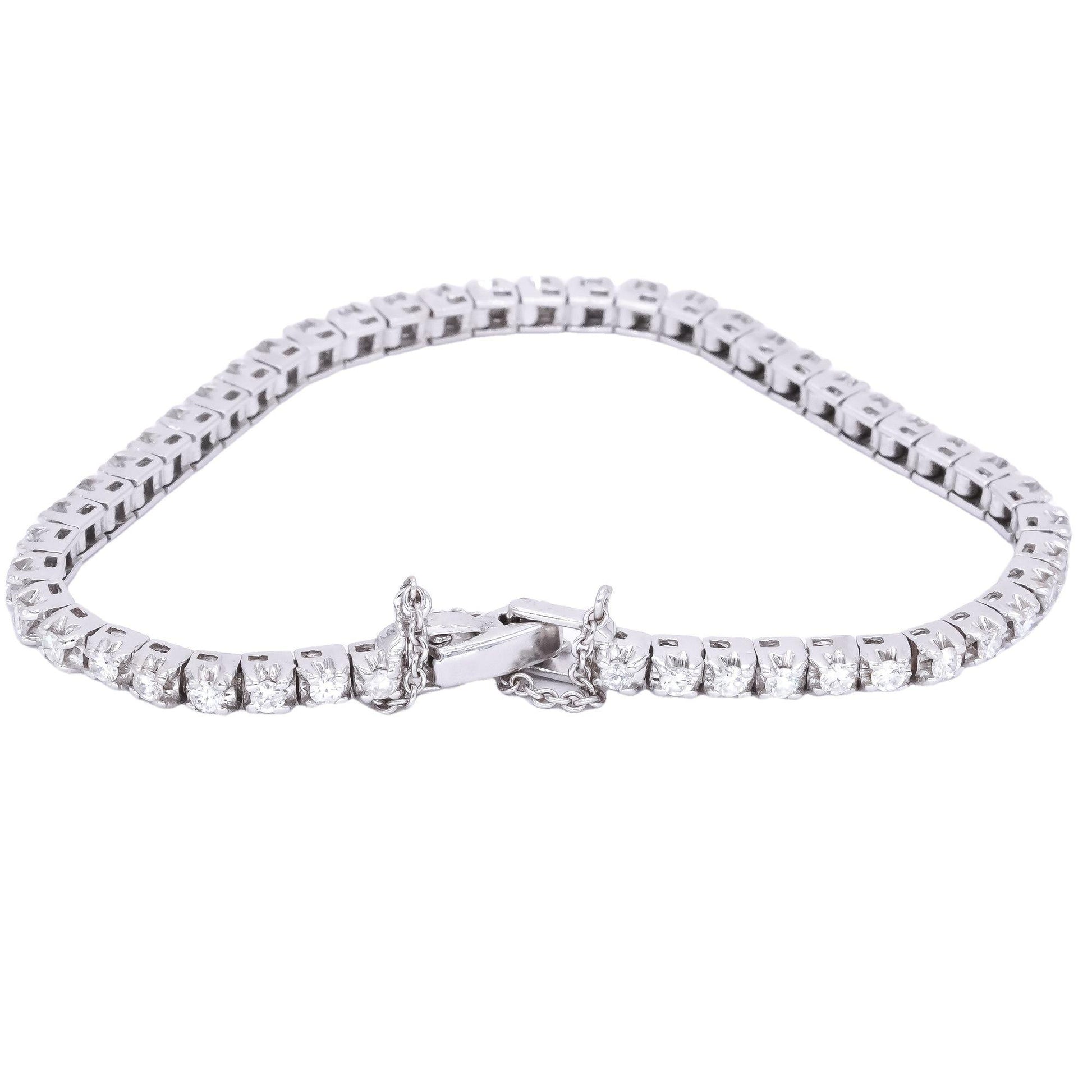 14k White Gold 2.50ct Diamond Tennis Bracelet