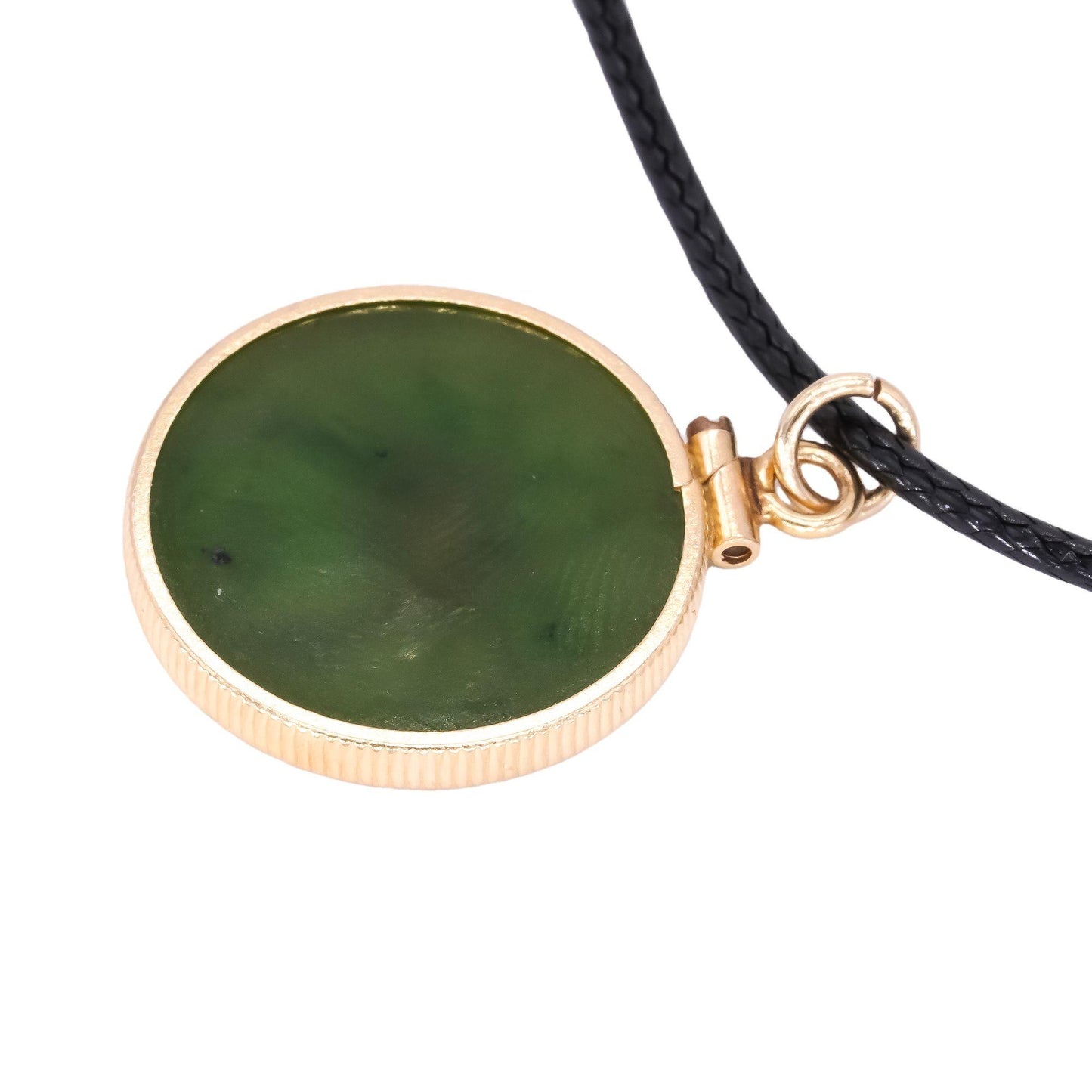 14k Yellow Gold Jewelry Green Stone Zodiac Sign Pendant Necklace