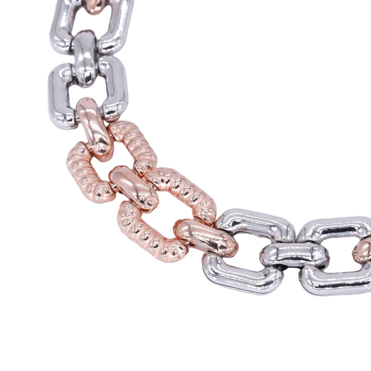 Sterling Silver Gold Plated Jewelry Open Link Charm Bracelet