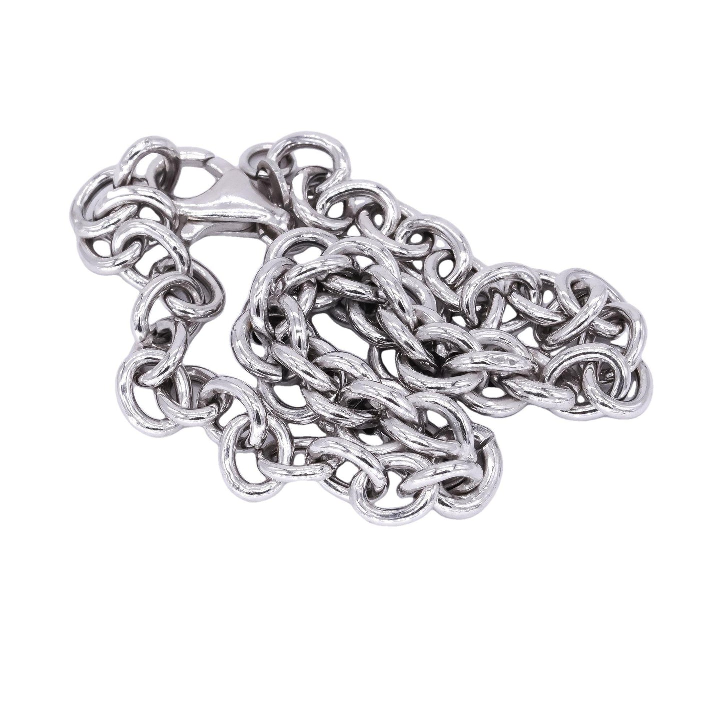 Sterling Silver Jewelry Tapering Anchor Link Formal Fancy Charm Bracelet