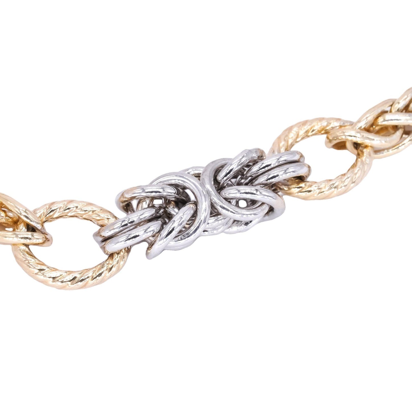 Sterling Silver Gold Plated Jewelry Fancy Braided Wheat Link Bracelet