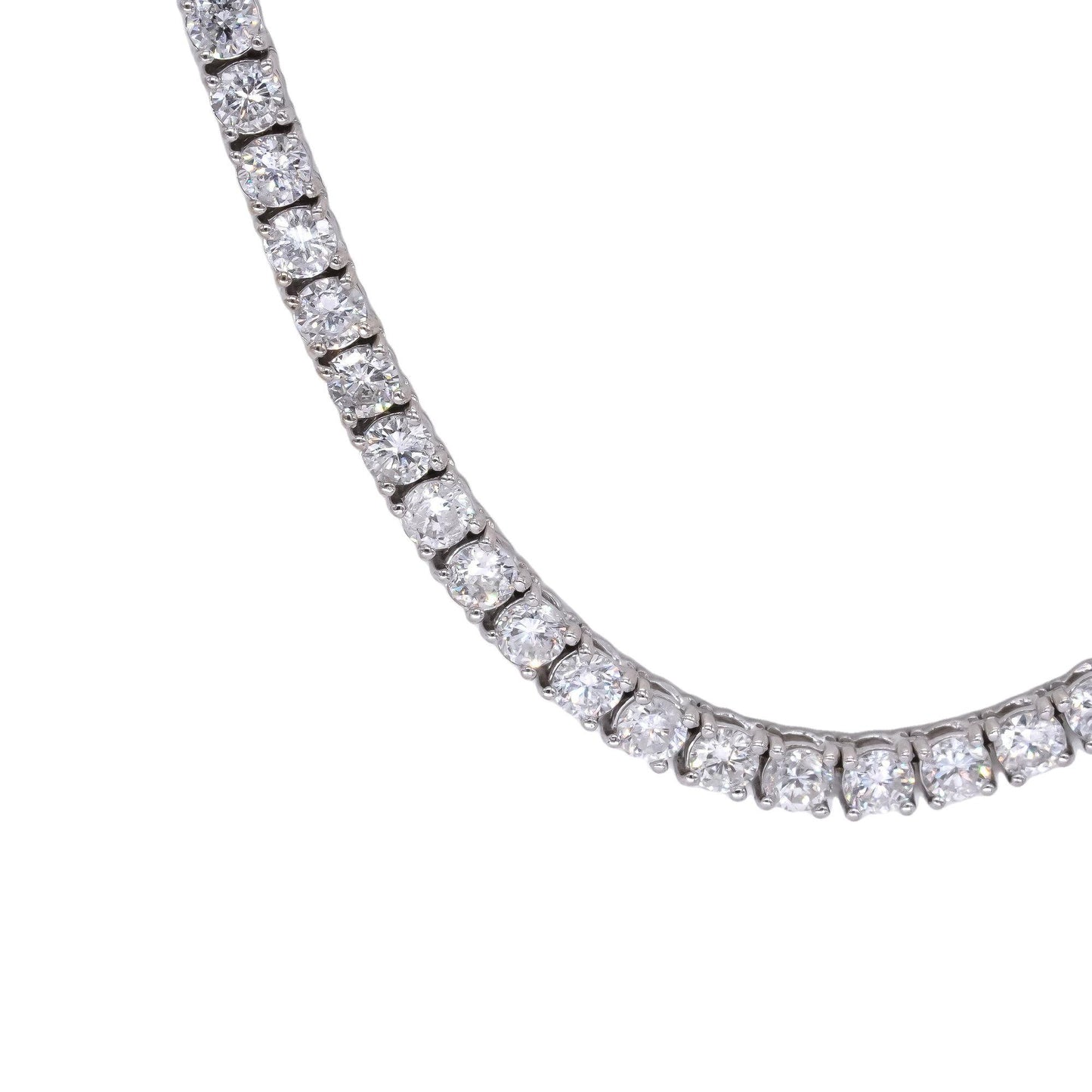 14k White Gold Jewelry 14.56CT Diamond Tennis Necklace