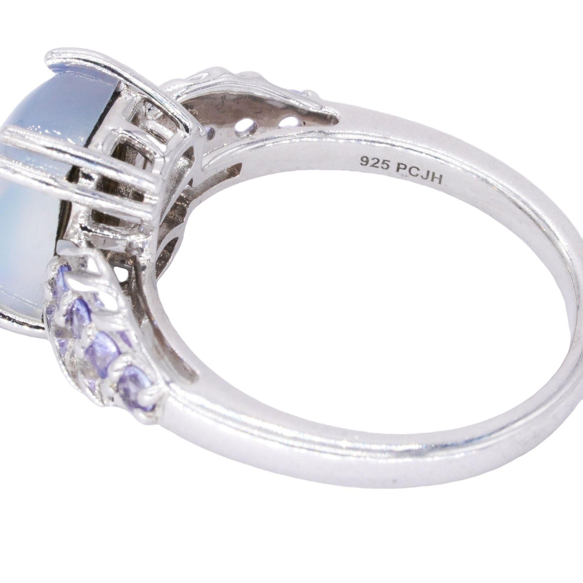 Sterling Silver Jewelry 2.0CT Moonstone Cocktail Ring size 7.25