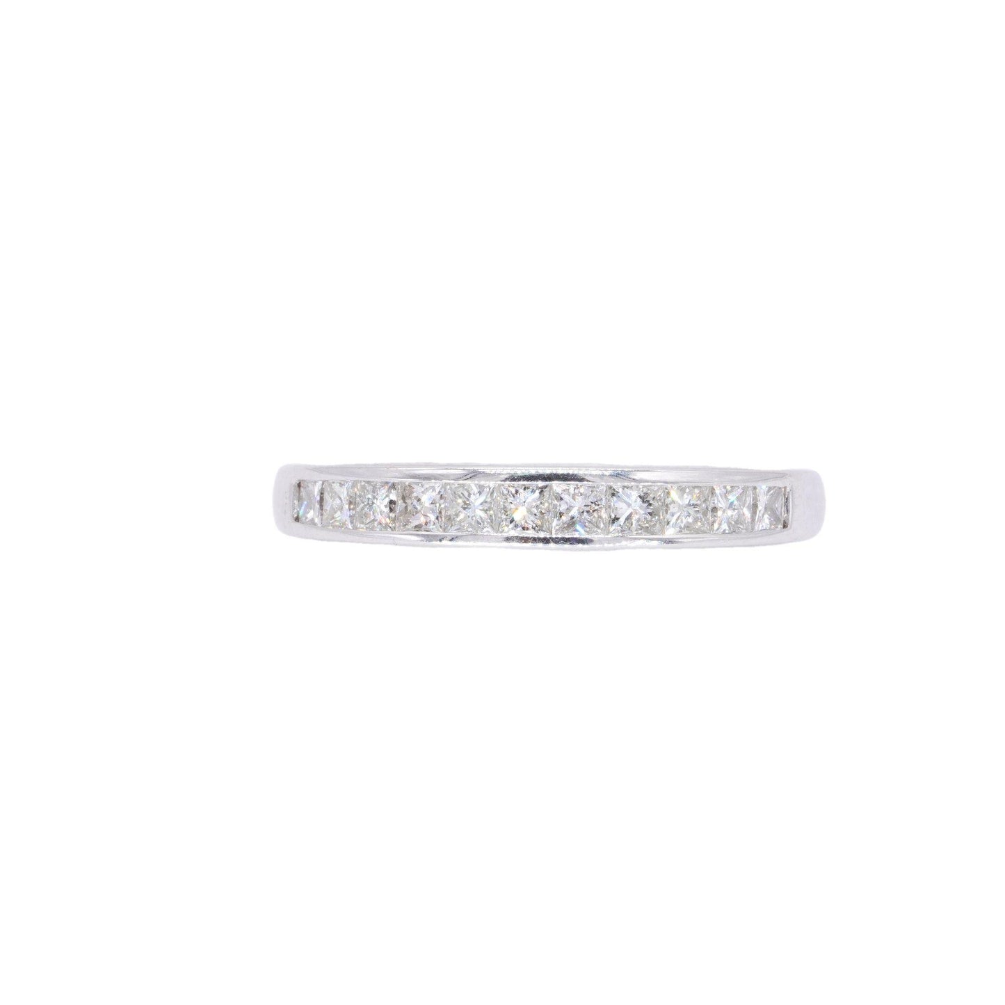 DIAMOND DELIGHT 14k White Gold Jewelry 0.65CT Diamond Band Ring size 7