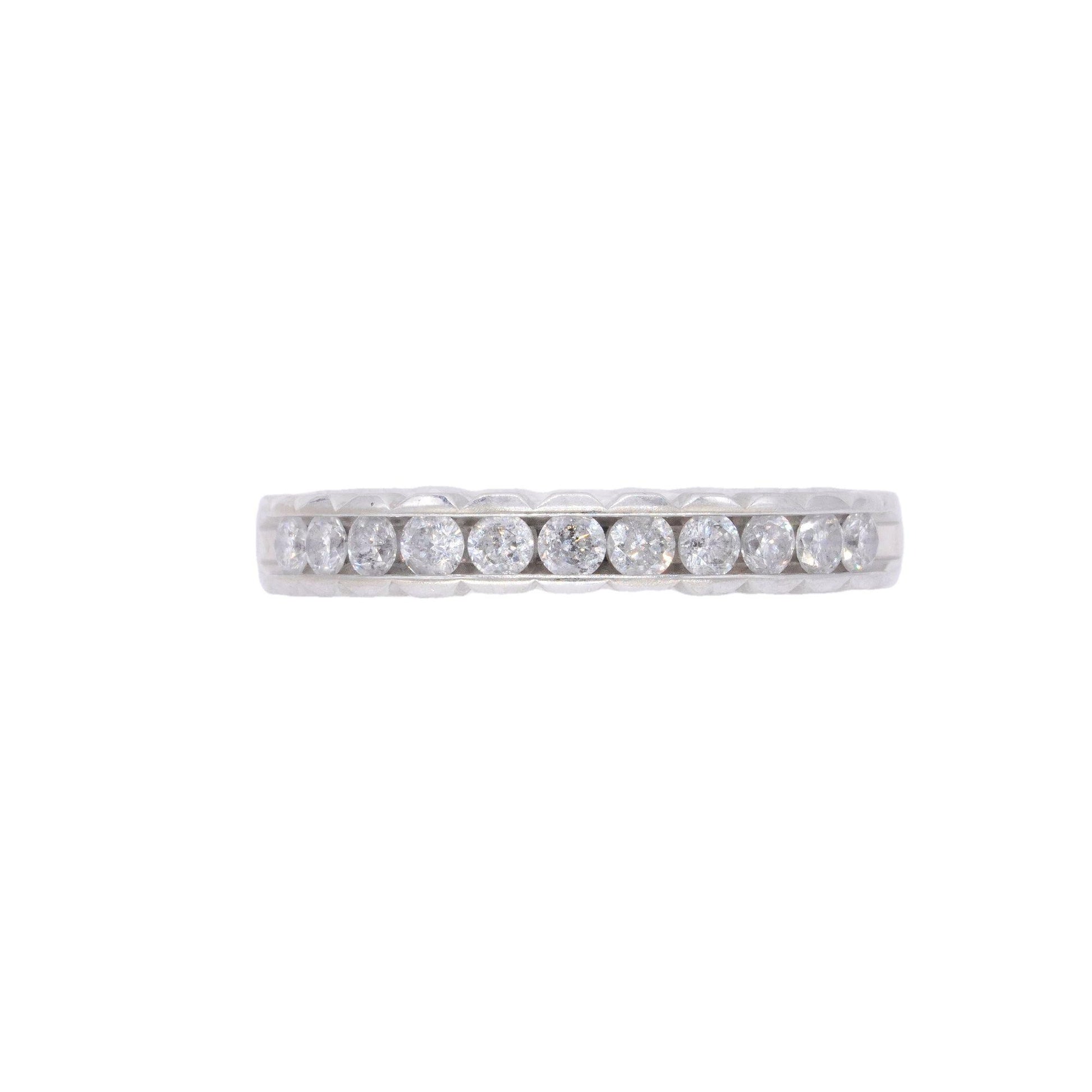 14k White Gold Jewelry 0.33CT Diamond Band Ring size 8