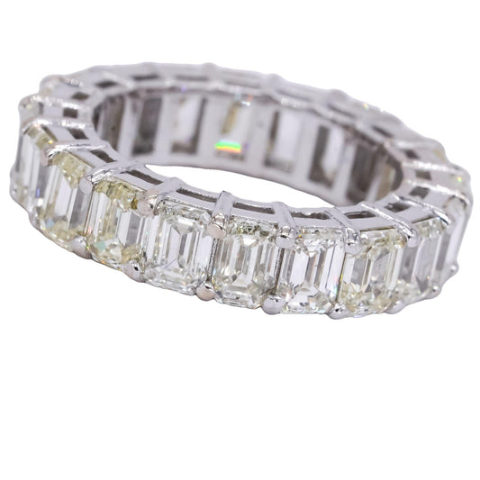 14k White Gold Jewelry 6.38CT VS Diamond Eternity Band Ring size 5