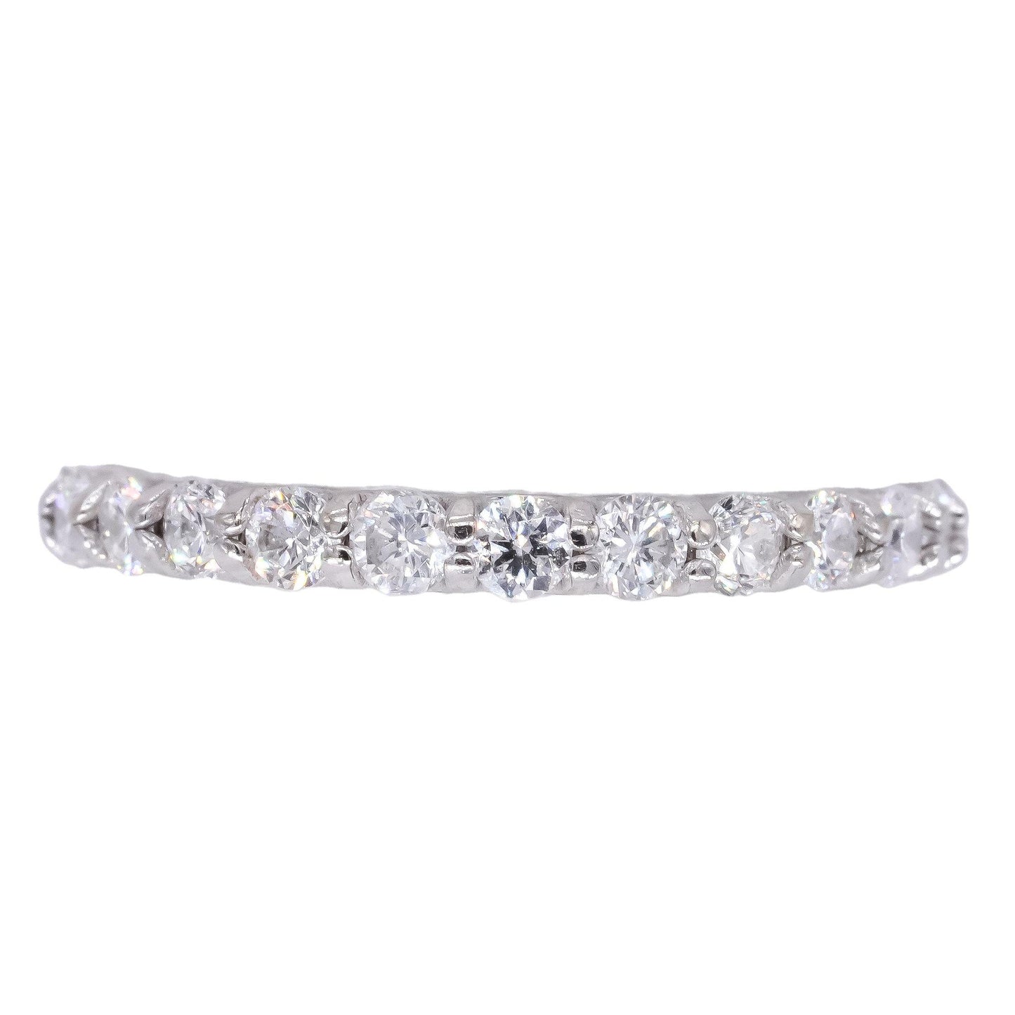 14k White Gold 1.48CT Diamond Eternity Band Ring size 7.25