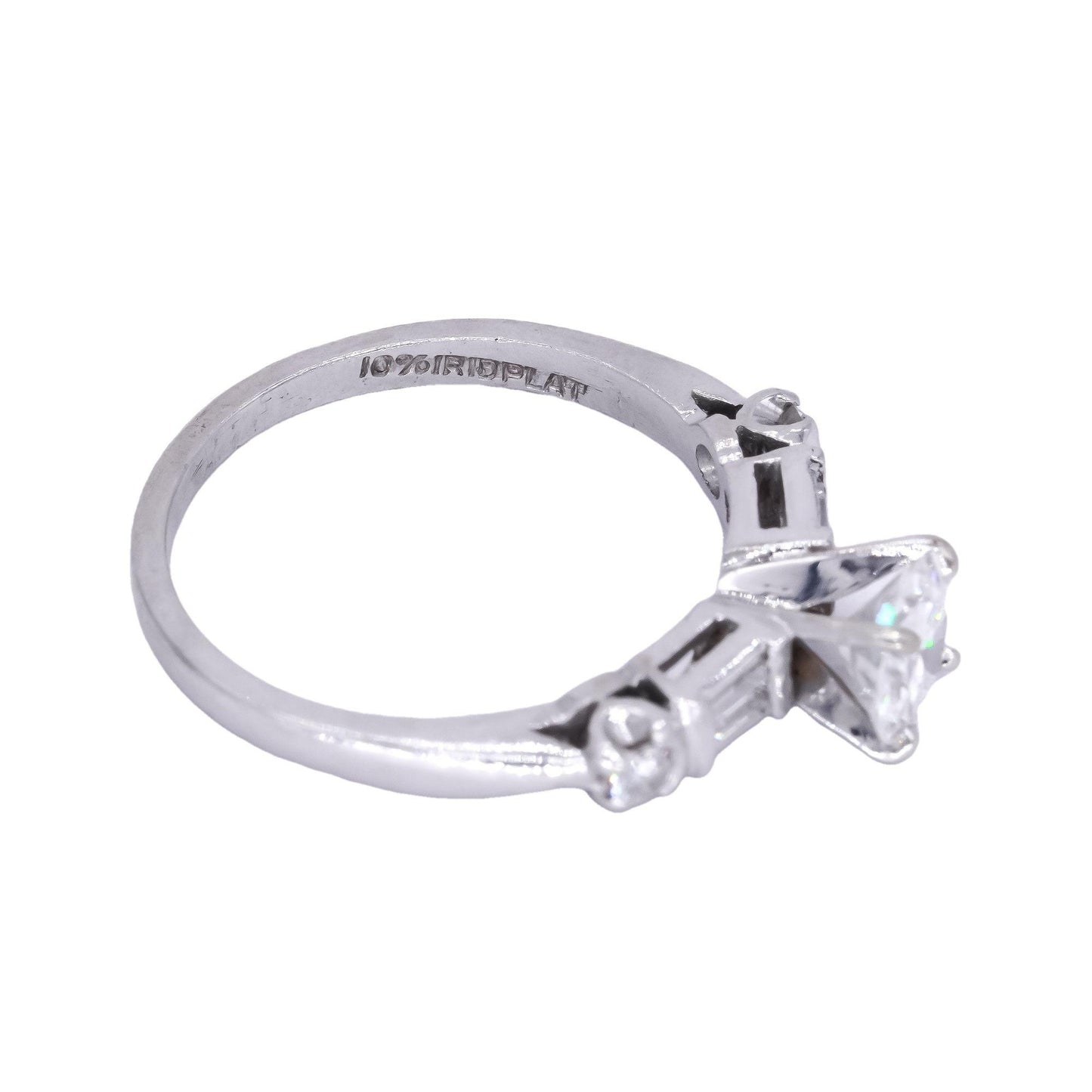 Platinum Vintage 0.65CT VS Diamond Wedding Engagement Ring size 6