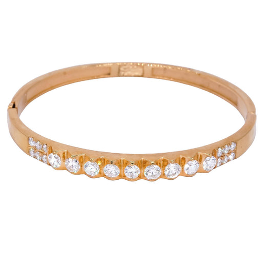 10k Yellow Gold 2.37ct Lab Grown Diamond Bangle Bracelet