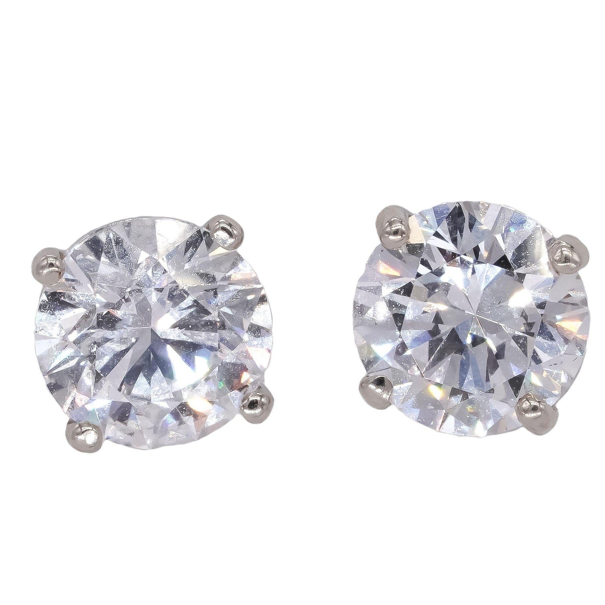 18k White Gold 3.01ct Lab Grown Diamond Stud Earrings