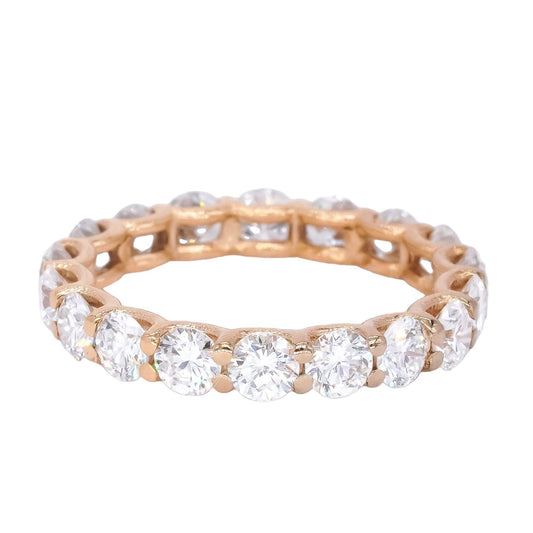 10k Yellow Gold 3.0CT Lab Grown Diamond Eternity Band Ring size 7