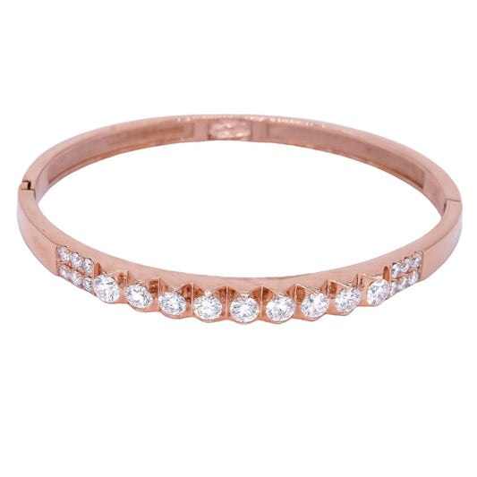 10k Rose Gold Jewelry 2.37CT Lab Grown Diamond Bangle Bracelet